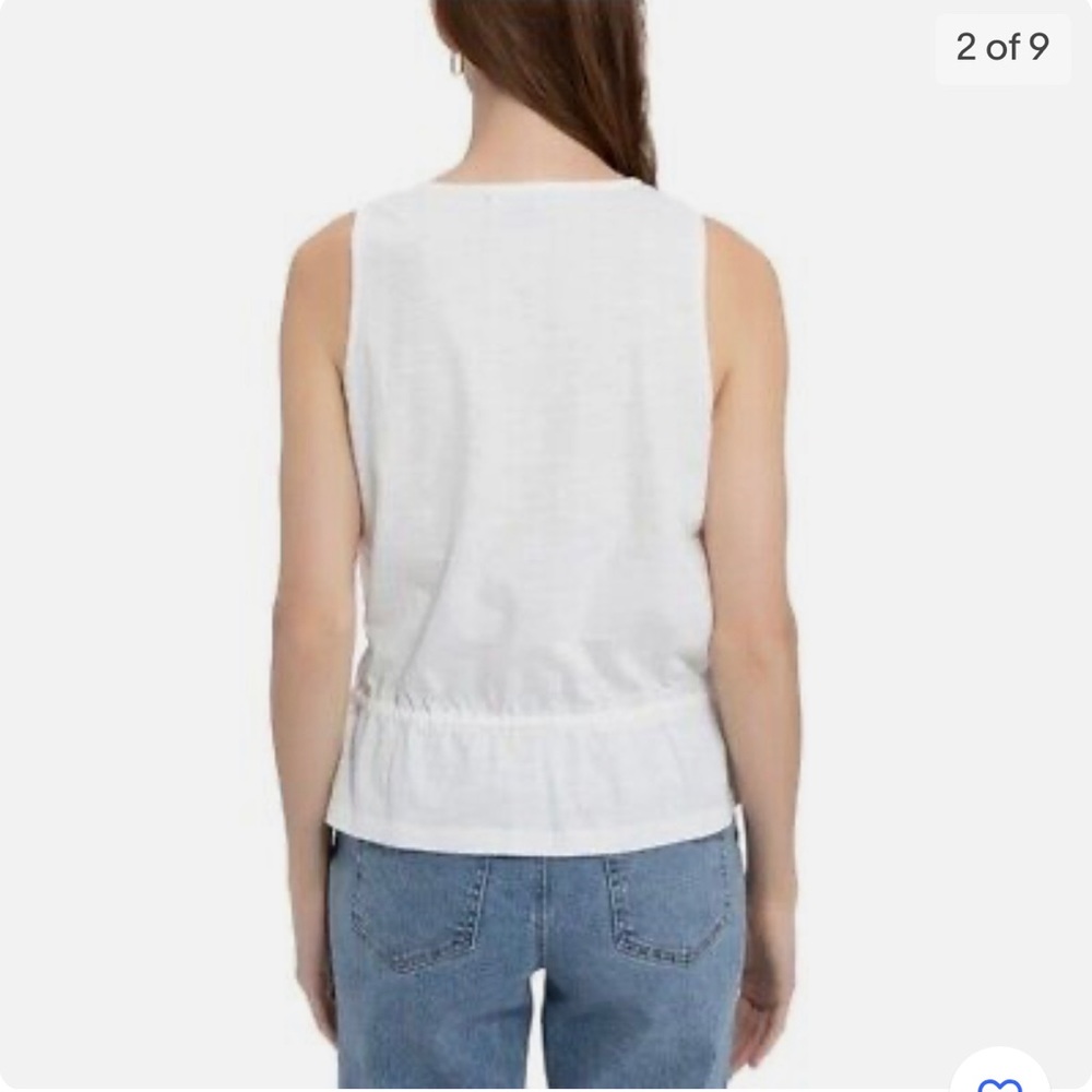 SANCTUARY Women's V-Neck Heartstrings Button-Front Tank Top (NWOT) - Picture 3 of 11